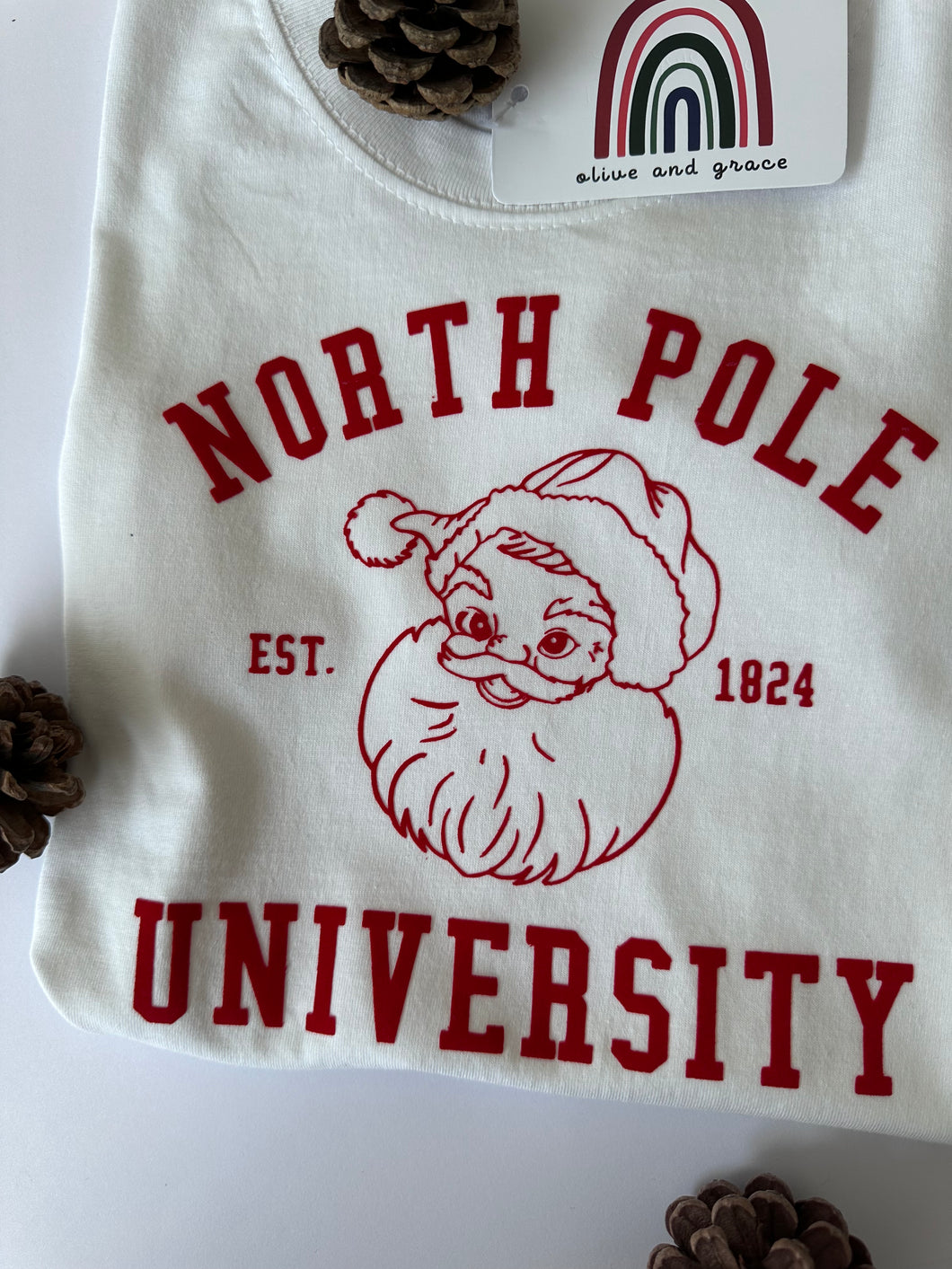 North Pole University sweatshirt