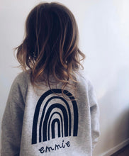 Load image into Gallery viewer, Olive and Grace Rainbow sweatshirt.
