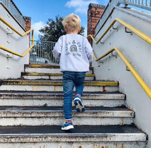 Load image into Gallery viewer, Kind and cool kids crew rainbow sweatshirt
