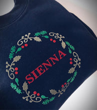 Load image into Gallery viewer, Traditional wreath personalised sweatshirt
