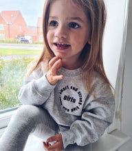 Load image into Gallery viewer, Girls smart and strong sweatshirt
