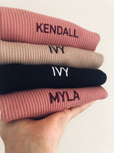 Load image into Gallery viewer, Personalised ribbed loungewear set.
